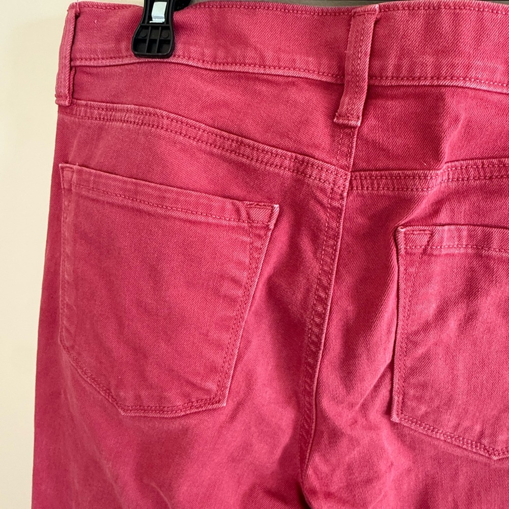 LOFT Ann Taylor Jeans Size 6 Pink Magenta Modern Skinny Mid Rise Ankle Crop - Picture 7 of 13